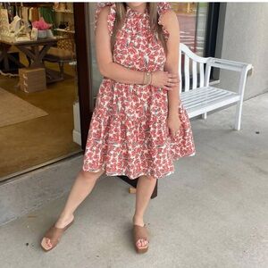 Moodie Pink Floral Poplin Dress